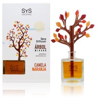 Ambientador Difusor Árbol Sys 90 ml. Canela-Naranja