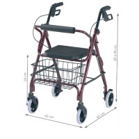 Andador ROLLATOR con freno manual